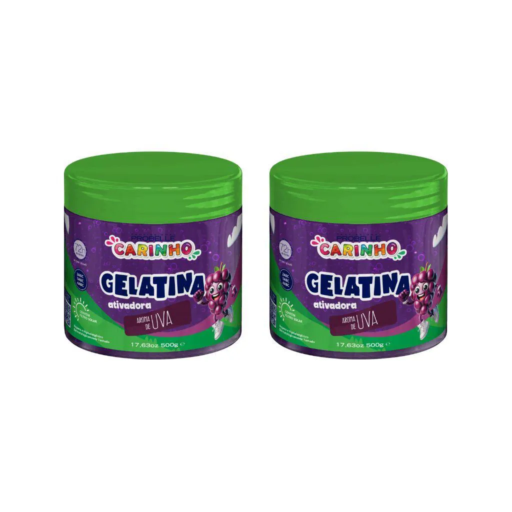Gelatina Capilar Probelle Super Bonita 500g Carinho Uva - 2un