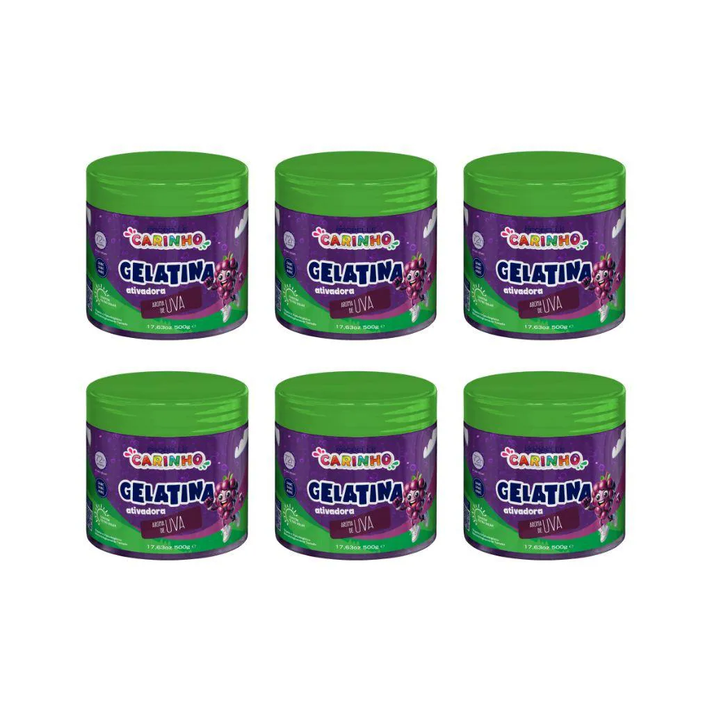 Gelatina Capilar Probelle Super Bonita 500g Carinho Uva - 6un