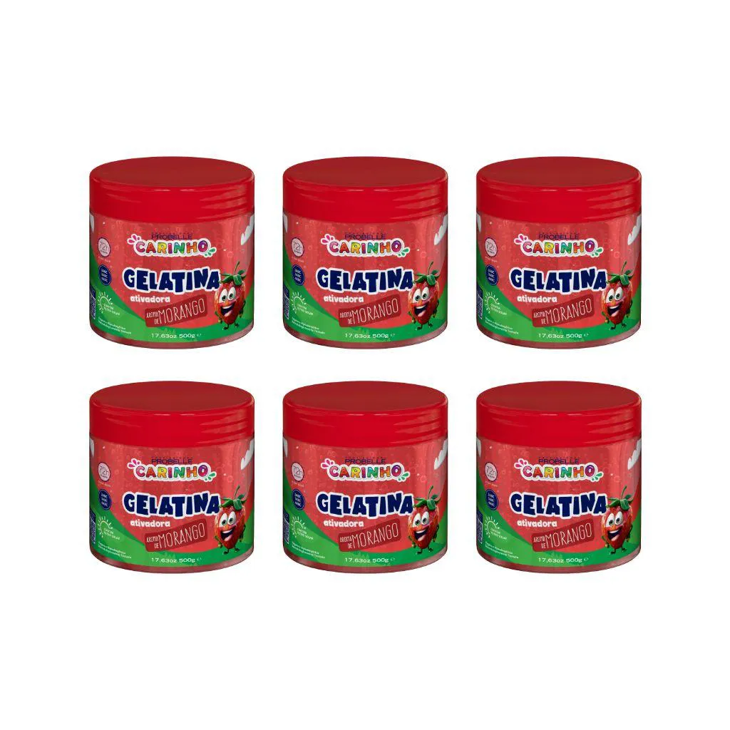 Gelatina Capilar Probelle Super Bonita 500g Carinho Mora 6un