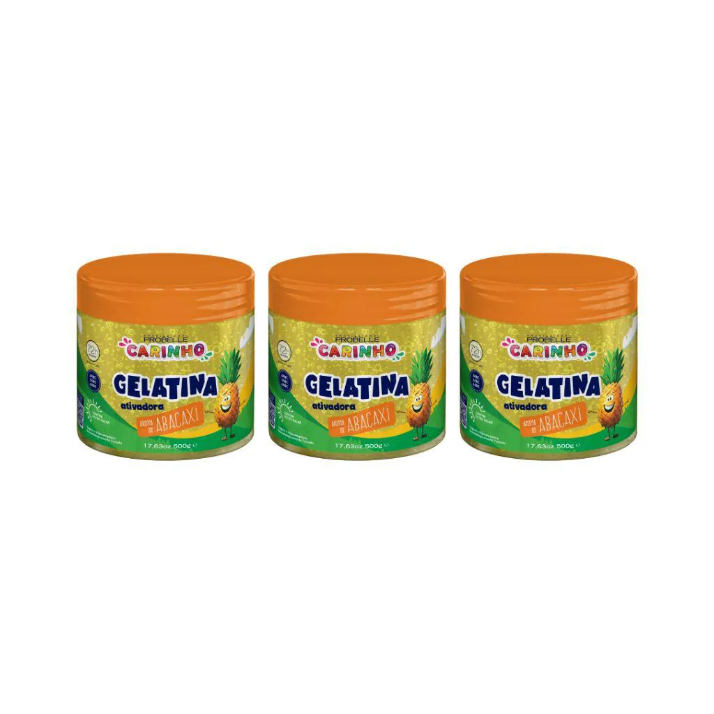 Gelatina Capilar Probelle Super Bonita 500g Carinho Abac 3un