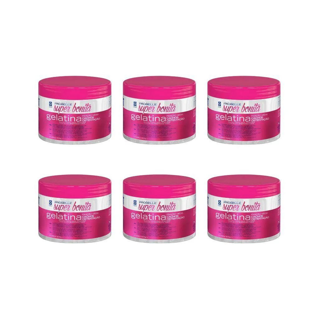 Gelatina Capilar Probelle Super Bonita 500g Cachos Osten 6un