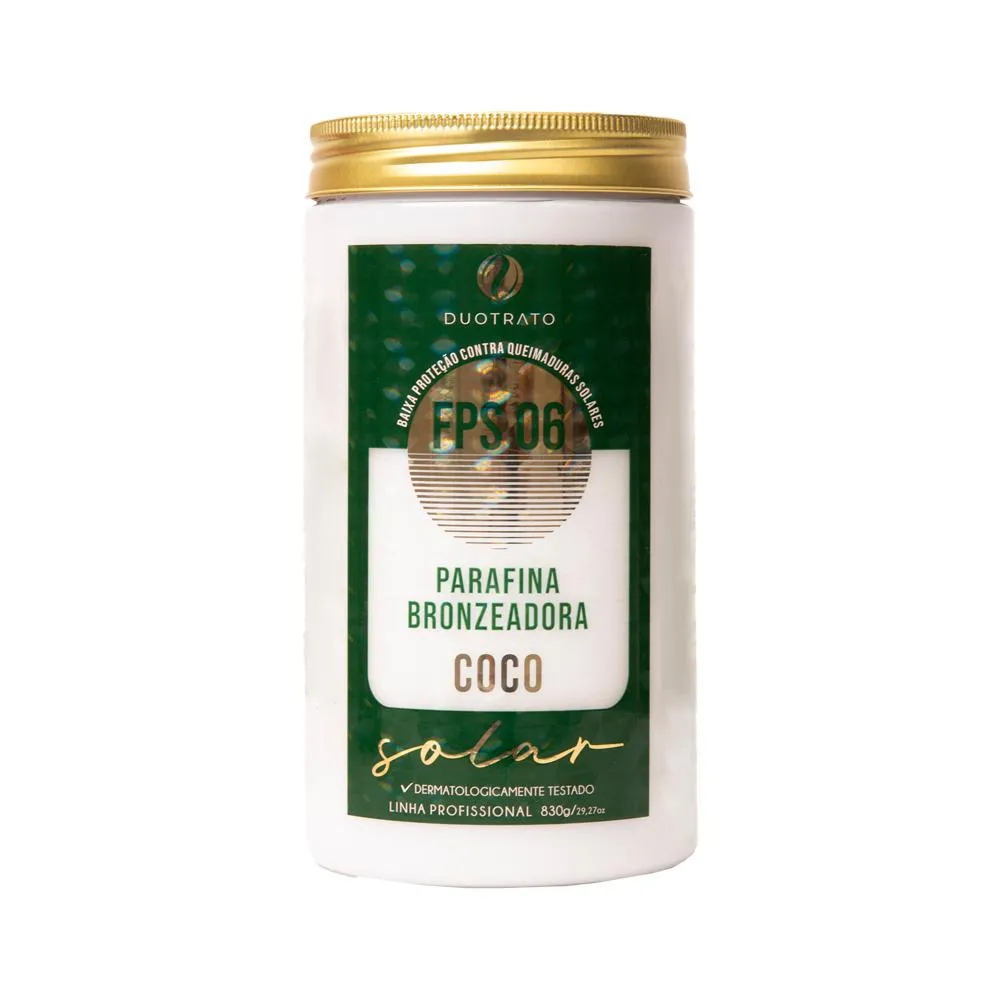 Parafina Bronzeadora Duotrato 830g - Coco
