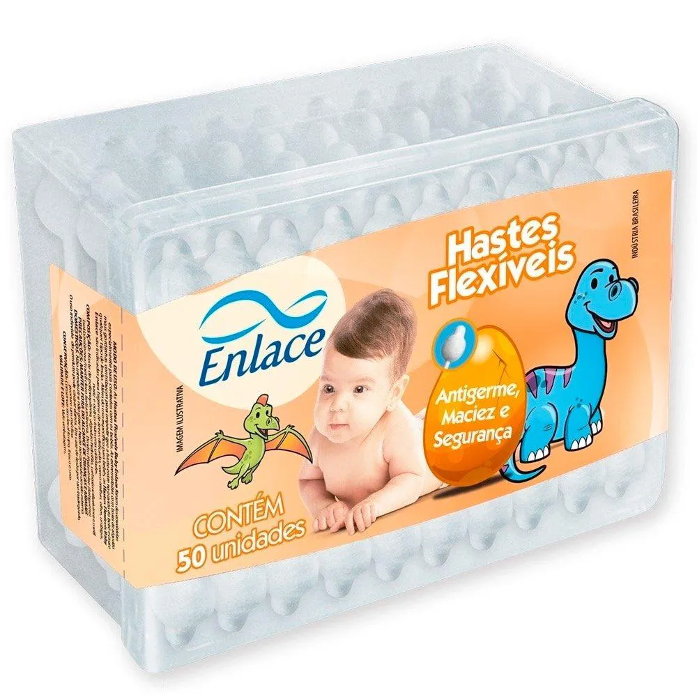 Hastes Flexíveis Enlace Baby 12 Embalagens com 50 unidades