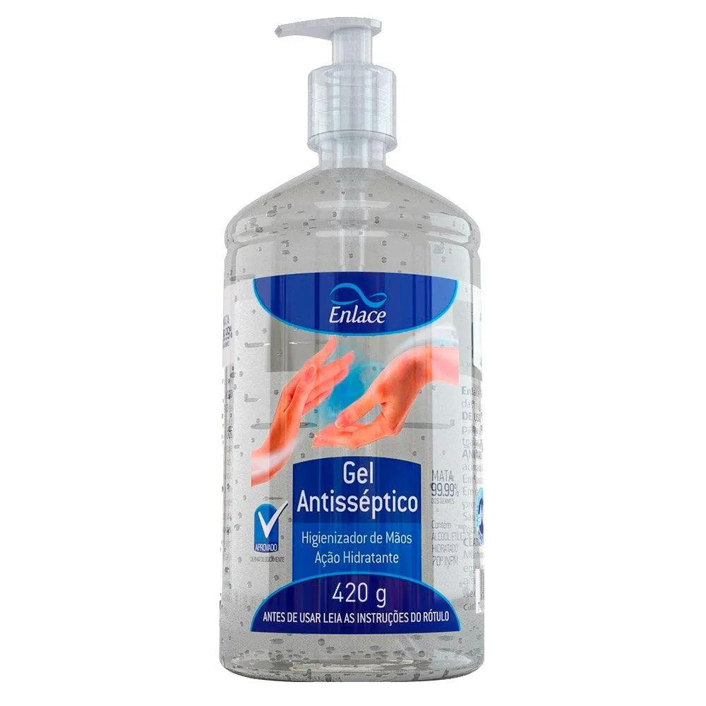 Gel Antisséptico Enlace 70% 420g - Embalagem com 6 unidades