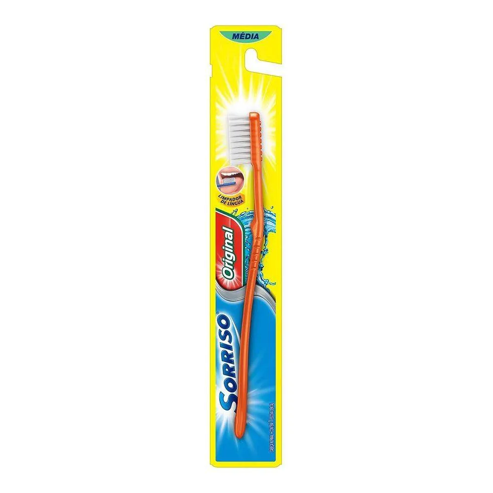 Escova Dental Sorriso Original Média Standard Embalagem 12 unidades