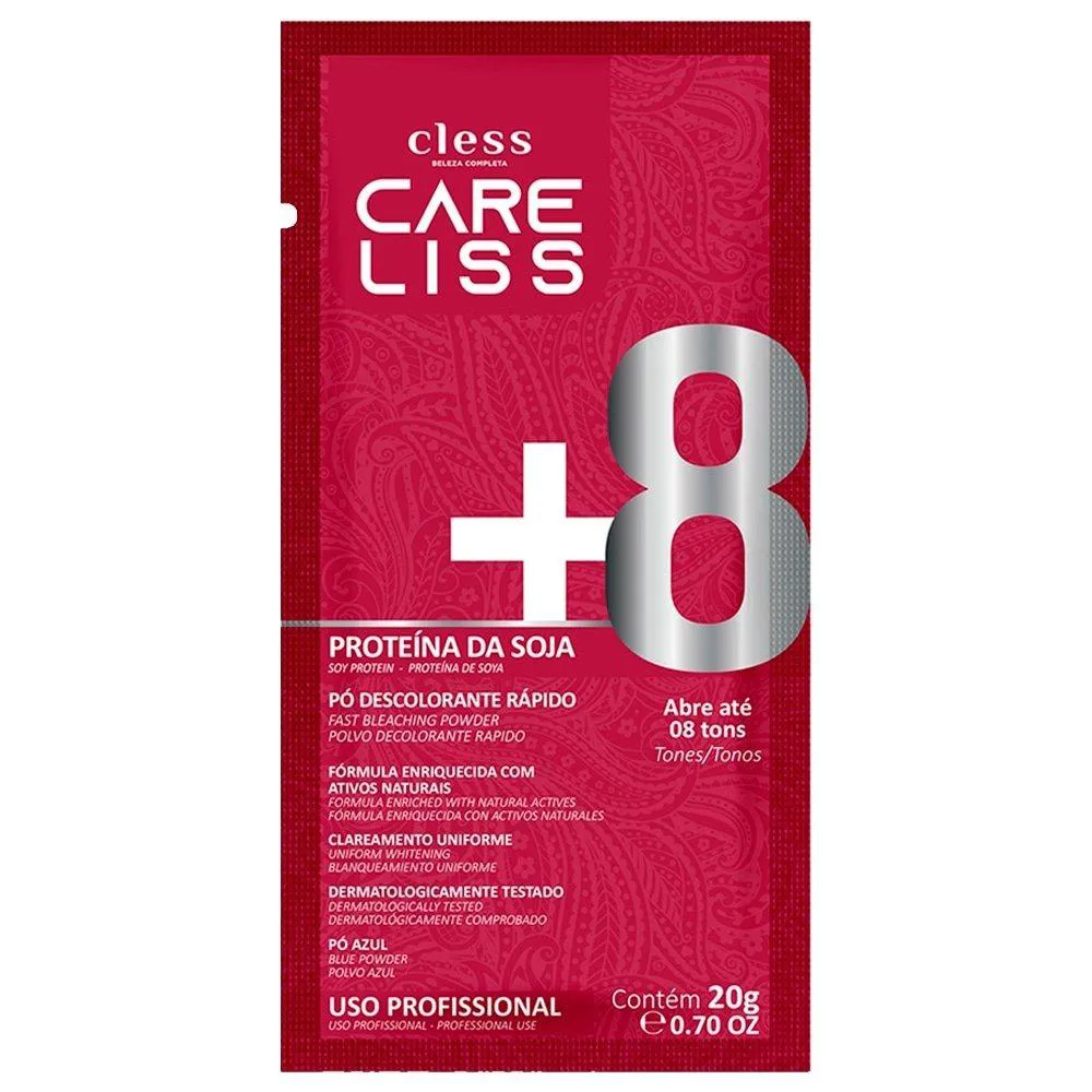 Descolorante em Pó Care Liss com Proteína da Soja 20g - Embalagem com 12 unidades