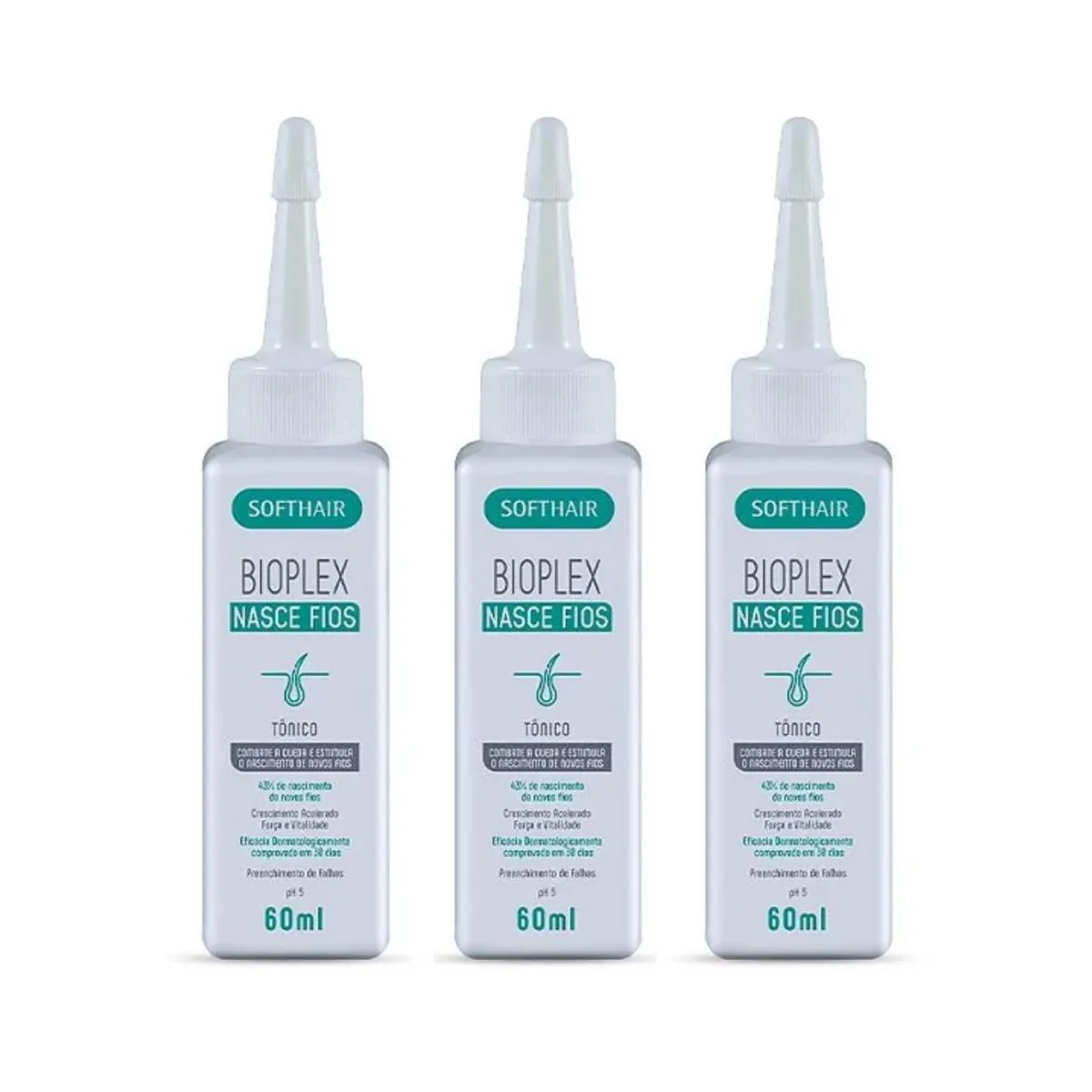 Tônico para Combater Calvície Queda Solução Cabelo Finos 3un