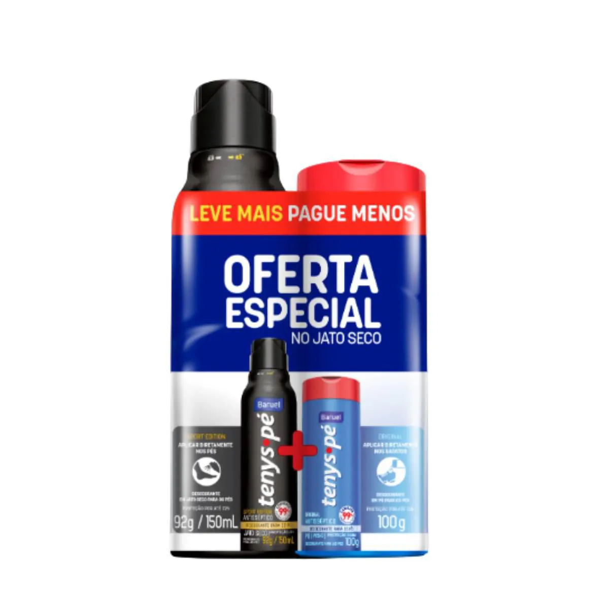 Kit Tenys Pé 1 Talco Original 100g + 1 Jato Seco Sport 150ml