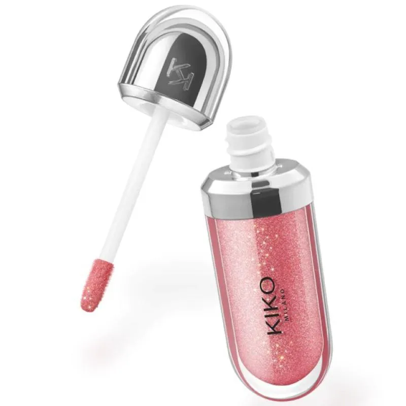 Kiko Milano 3d Hydra Lipgloss 17 Acabamento Glitter Cor Rosa