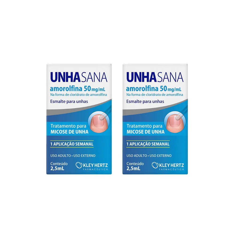 Kit 2 Esmaltes Unha Sana 2,5ml - Kley Hertz