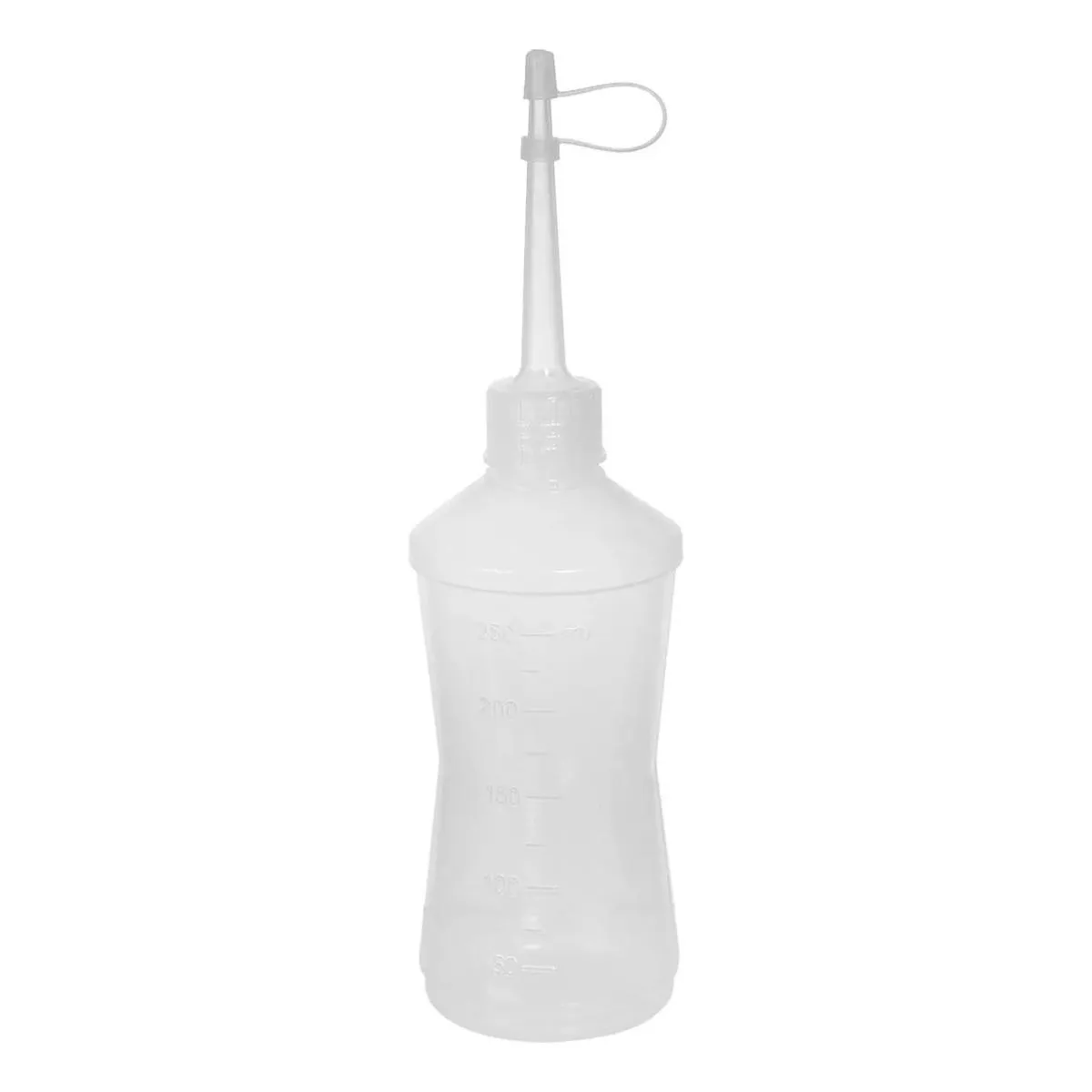 Frasco Almotolia Plástica Transparente 250 Ml com Bico Reto