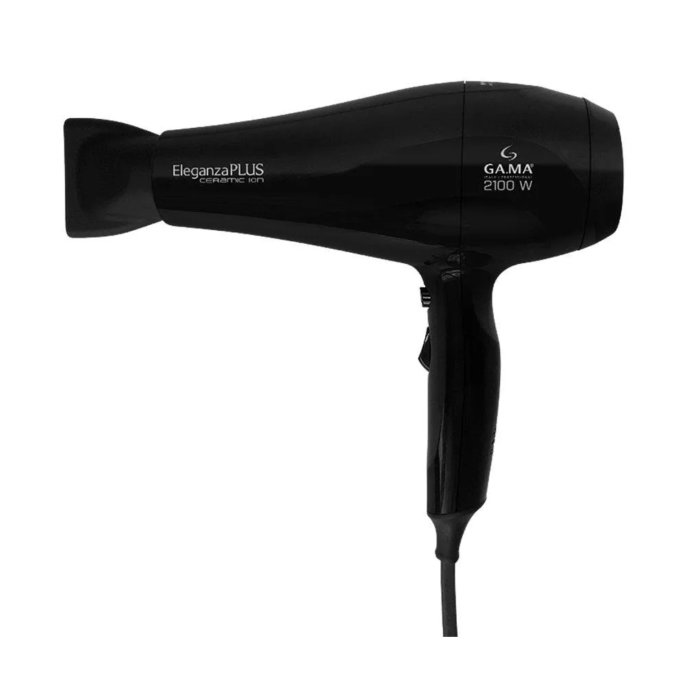 Secador de Cabelo Gama Eleganza Plus - Ceramic Ion com 2 Velocidades 3 Temperaturas 2100w, Preto 110