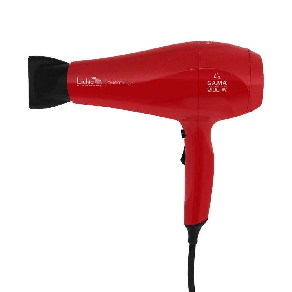 SECADOR DE CABELO GAMA LICHIA CERAMIC ION COM 2 VELOCIDADES 2 TEMPERATURAS 2100W, VERMELHO 110