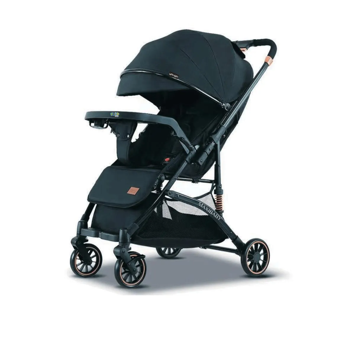 Carrinho de Bebê Passeio com Alça Reversível Yougo Maxi Baby - Preto