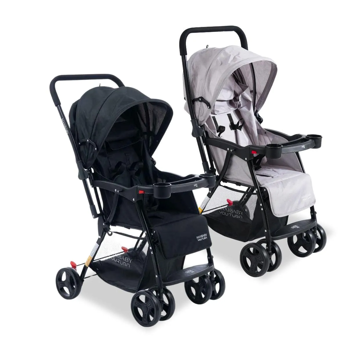 Carrinho de Bebê com Alça Reversível Youturn Maxi Baby Preto