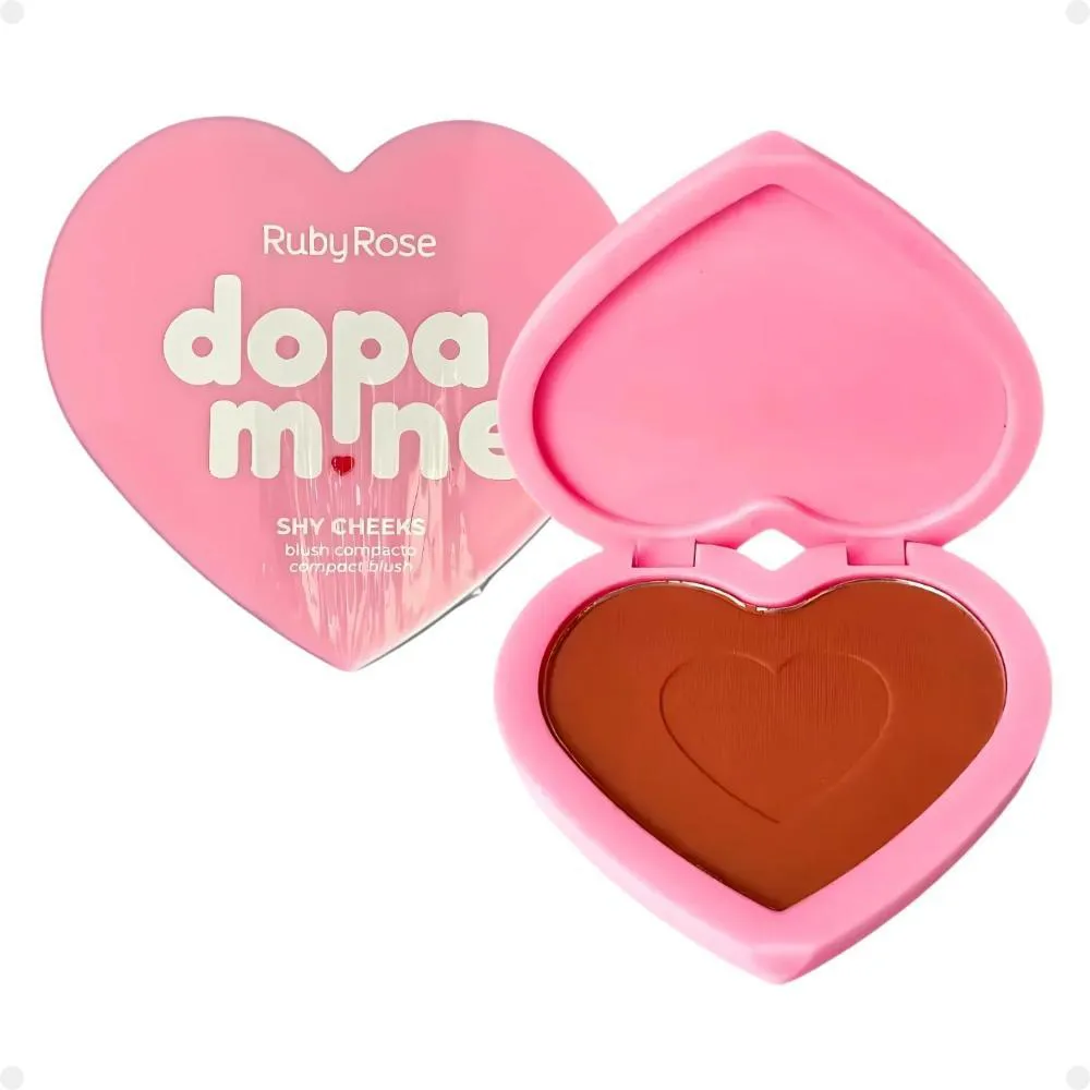Blush Compacto Ruby Rose Dopamine Shy Cheeks Warm Embrace Hb-f1002-6