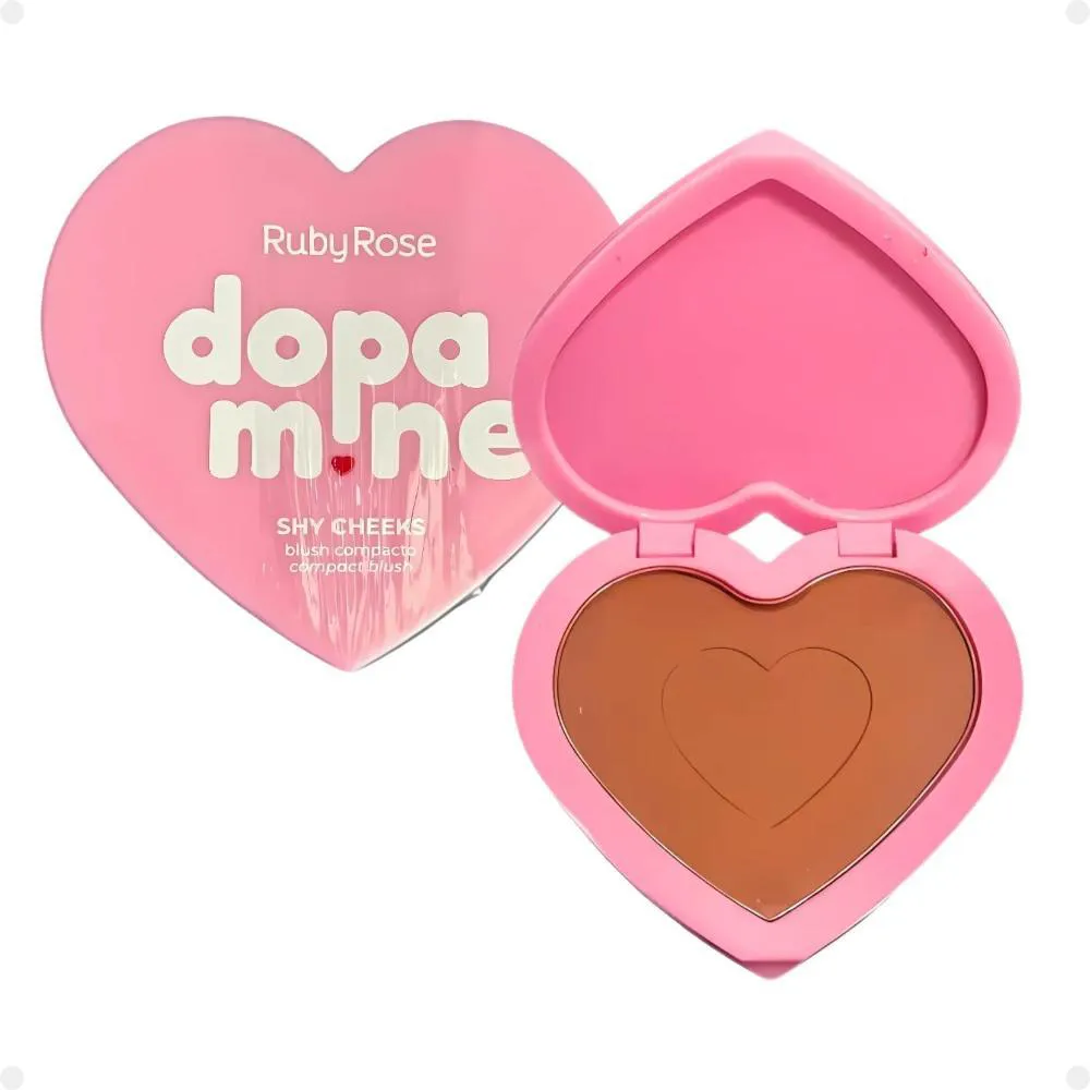Blush Compacto Ruby Rose Dopamine Shy Cheeks Heartfelt Hue Hb-f1002-5