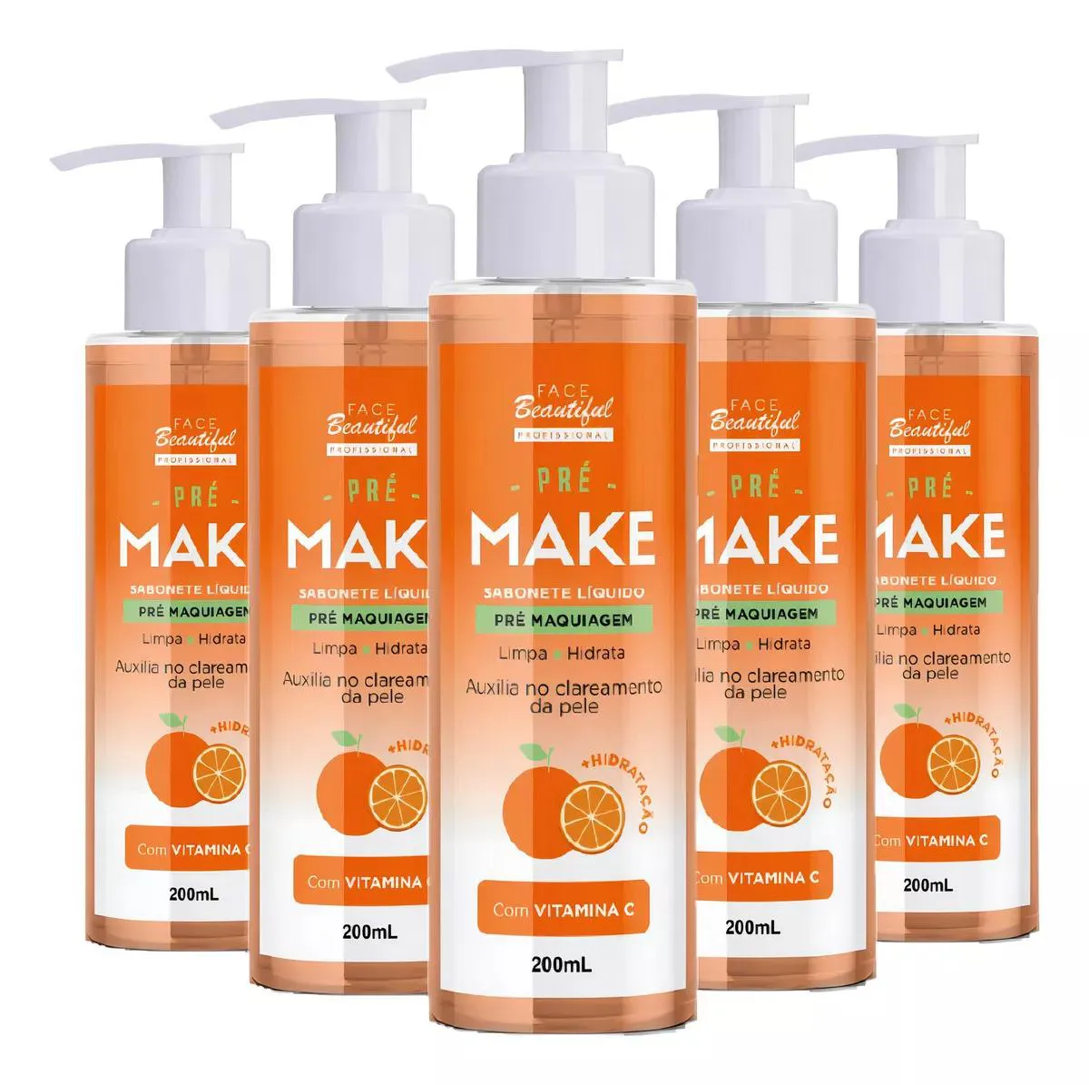 Sabonete Liquido Pré Make com Vitamina C Face Beautiful 200ml