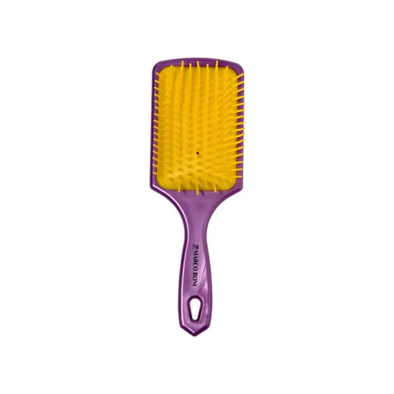 Escova Raquete Grande Nolita Lilás com Amarelo Marco Boni 7203