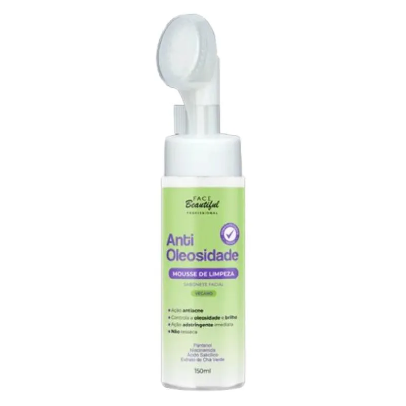 Face Beautiful Mousse de Limpeza Lovely Anti Oleosidade - Sabonete Facial 150ml