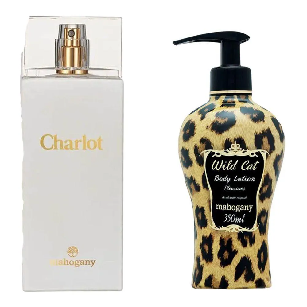 KIT FRAGRâNCIA CHARLOT + HIDRATANTE WILD CAT MAHOGANY 350ML