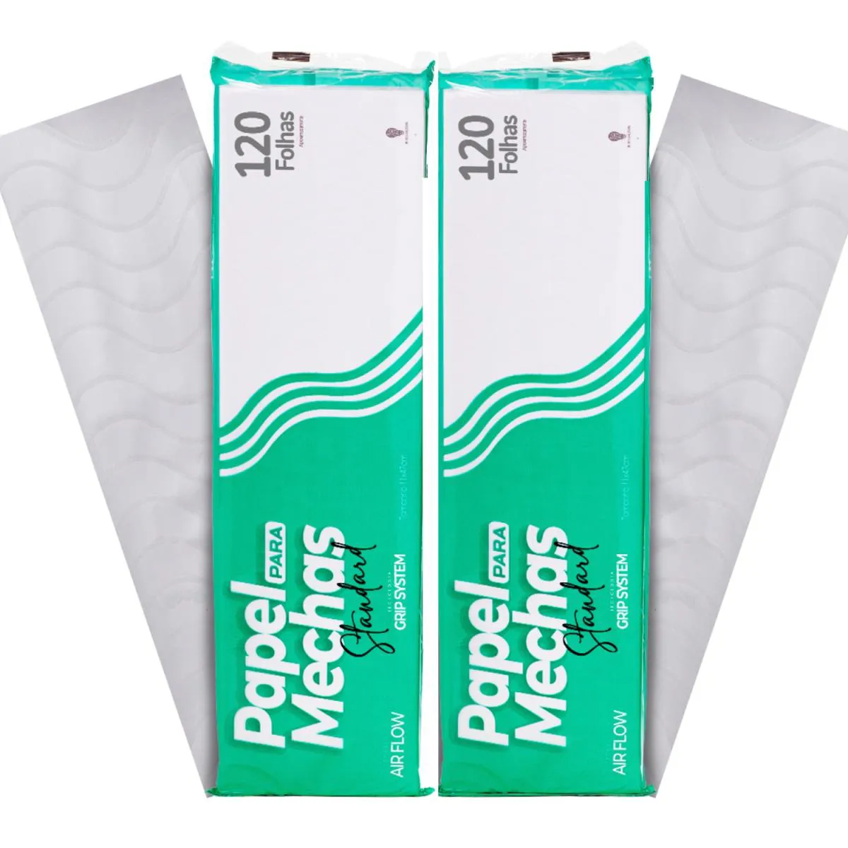 KIT PAPEL PARA MECHA 2UN. STANDARD BRANCO 11X47CM 120 FOLHAS