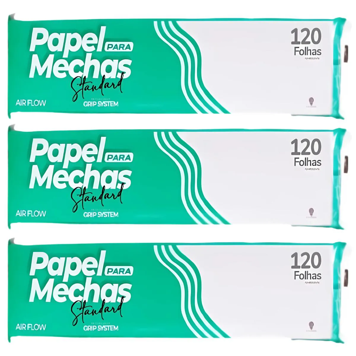 KIT PAPEL PARA MECHA 3UN. STANDARD BRANCO 11X47CM 120 FOLHAS