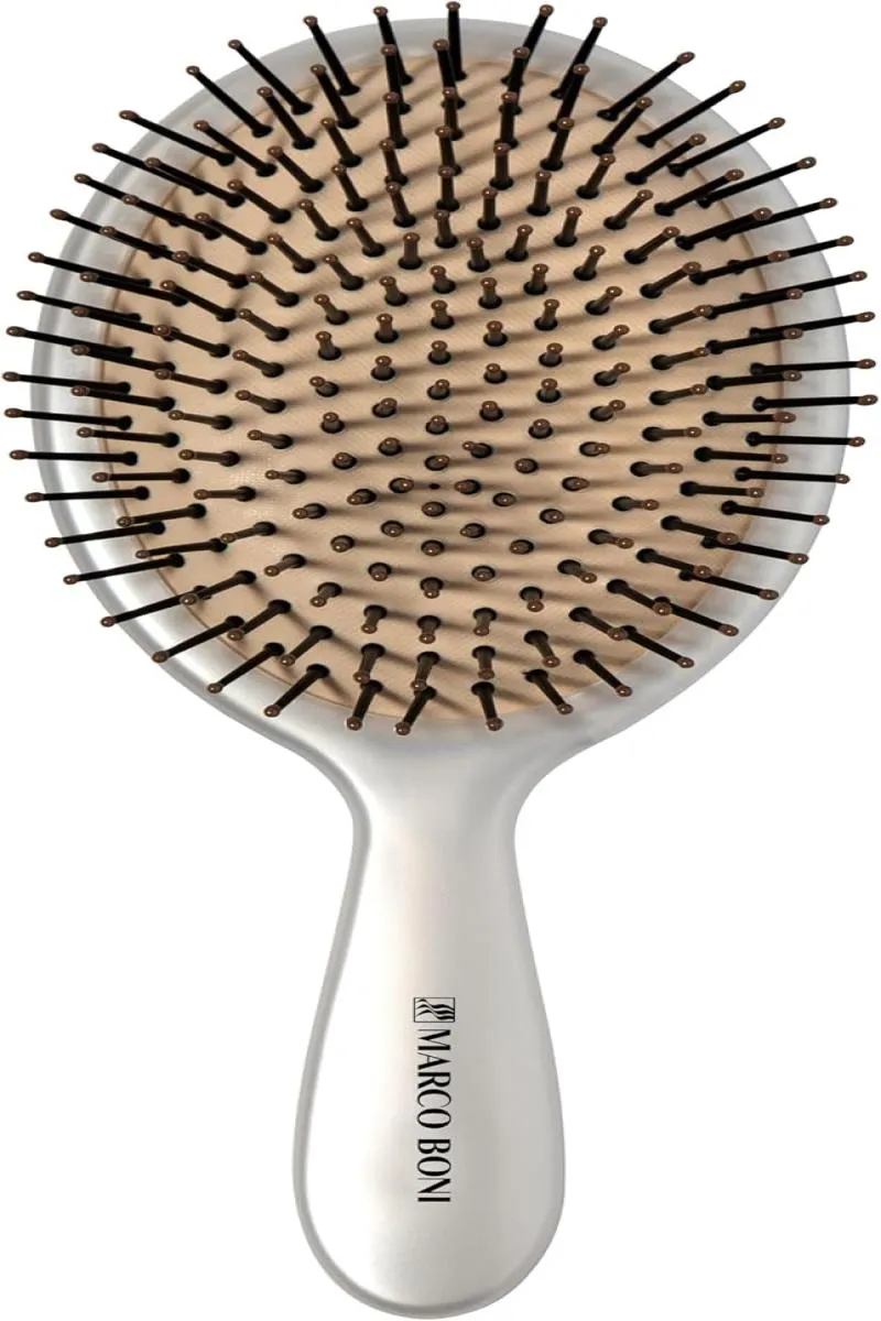 Escova Oval Athena Branco Perola Marco Boni 7201