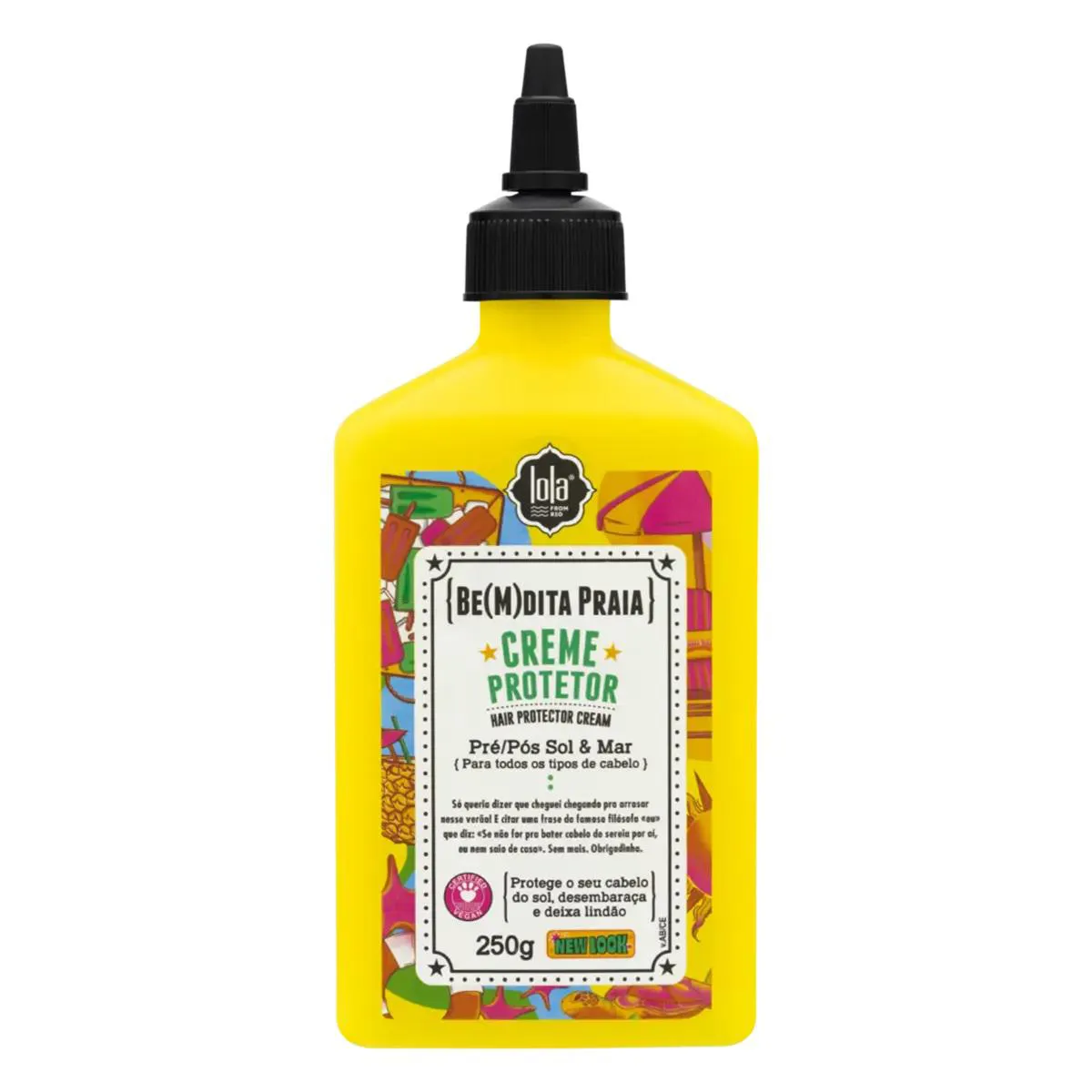 Creme de Pentear Protetor Pré e Pós Sol Be(M)dita Praia Lola Cosmetics 250g