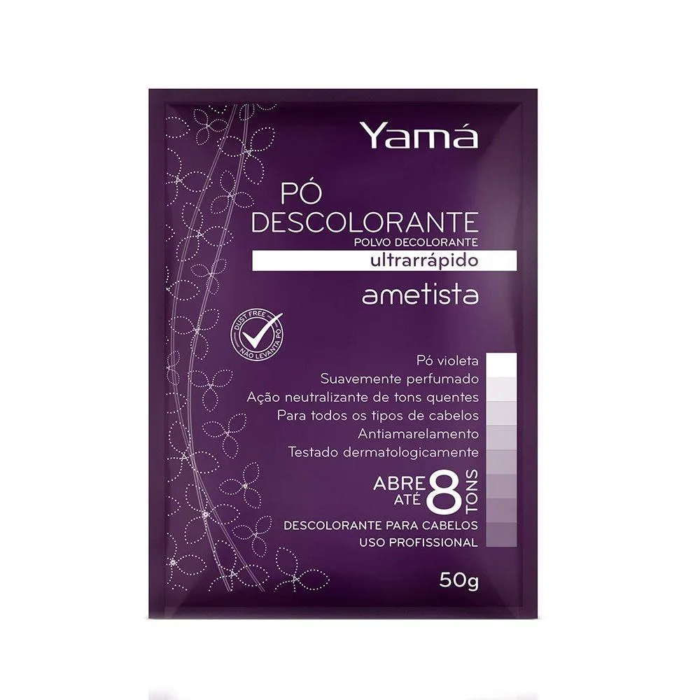 Descolorante em Pó Yamá Amestista 50g - Embalagem com 12 unidades
