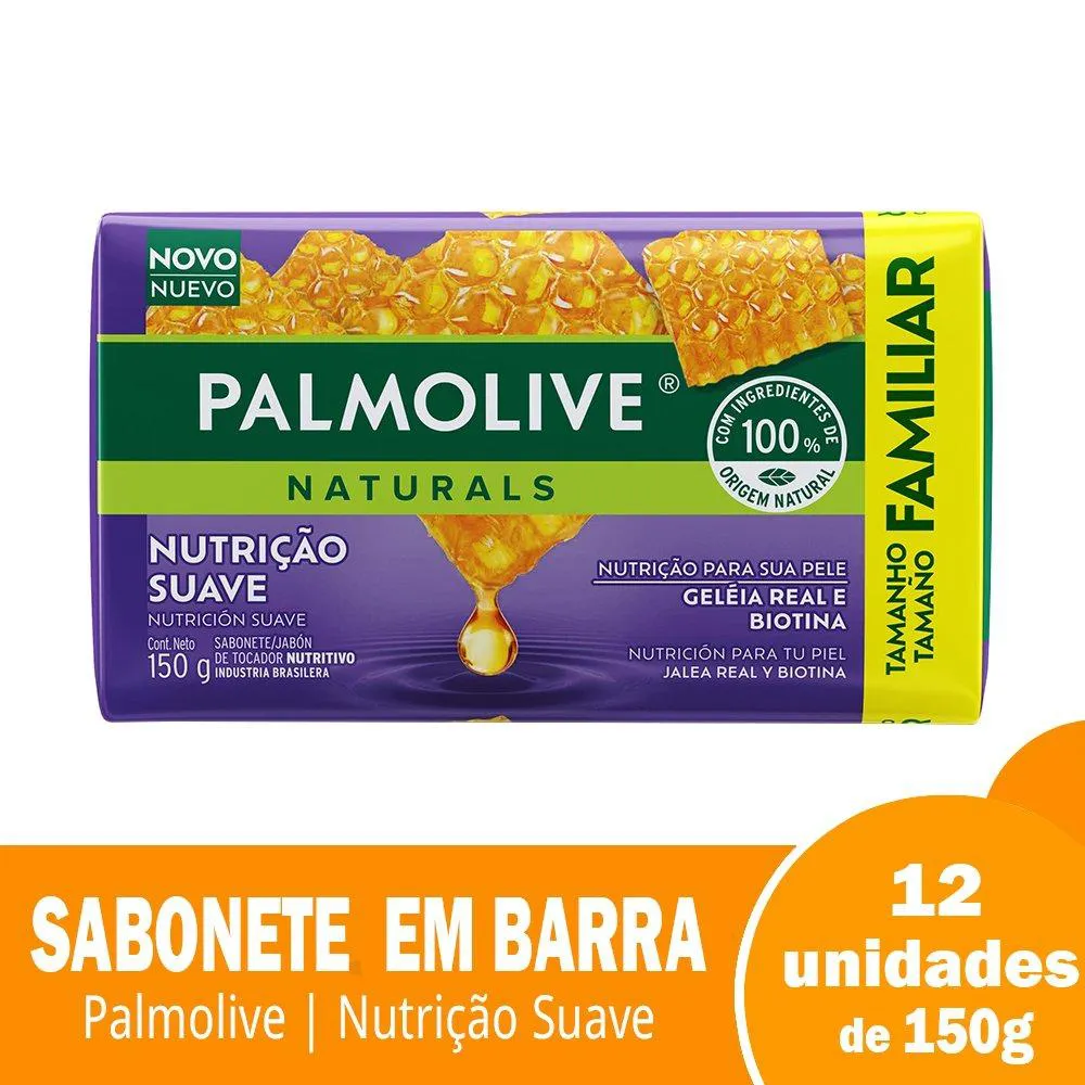 Sabonete Palmolive Naturals Nutrição e Suavidade 150g Embalagem com 12 unidades