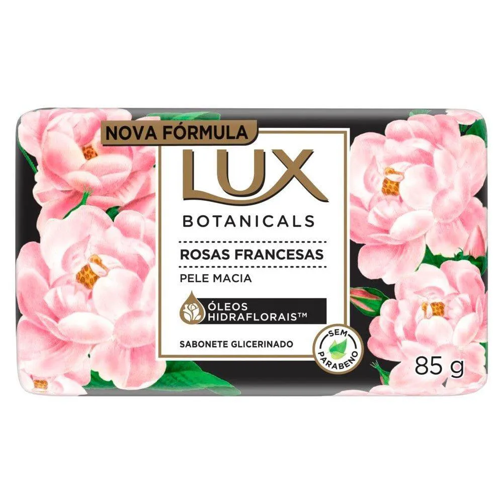 Sabonete Lux Botanicals Rosas Francesas 85g Embalagem com 12 unidades