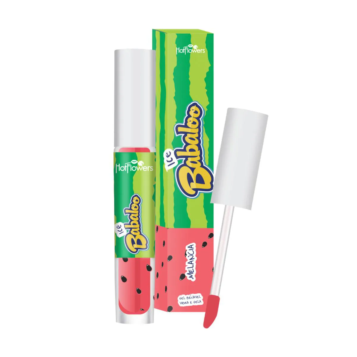 Gloss Labial Ice com Glitter Melancia 15g