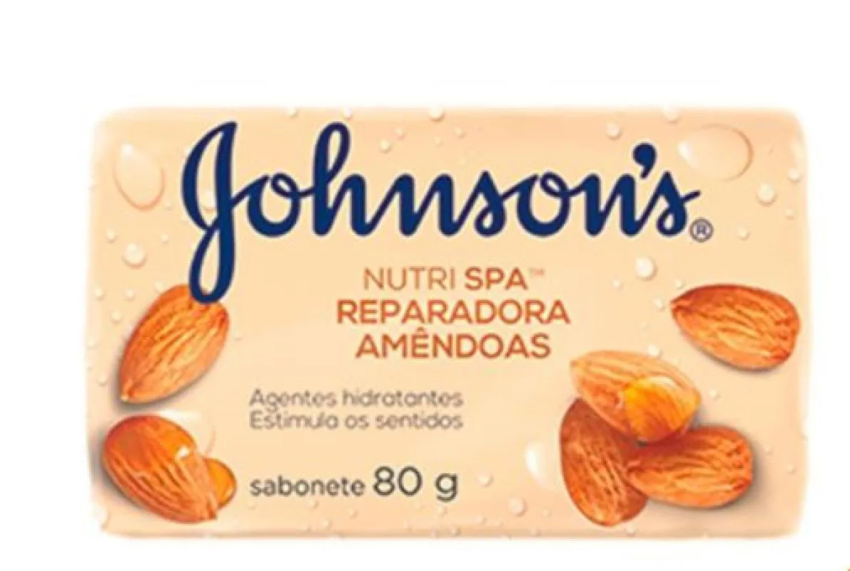 Sabonete Johnson Nutri Spa Reparadora Amêndoas 80g - Embalagem com 12 unidades