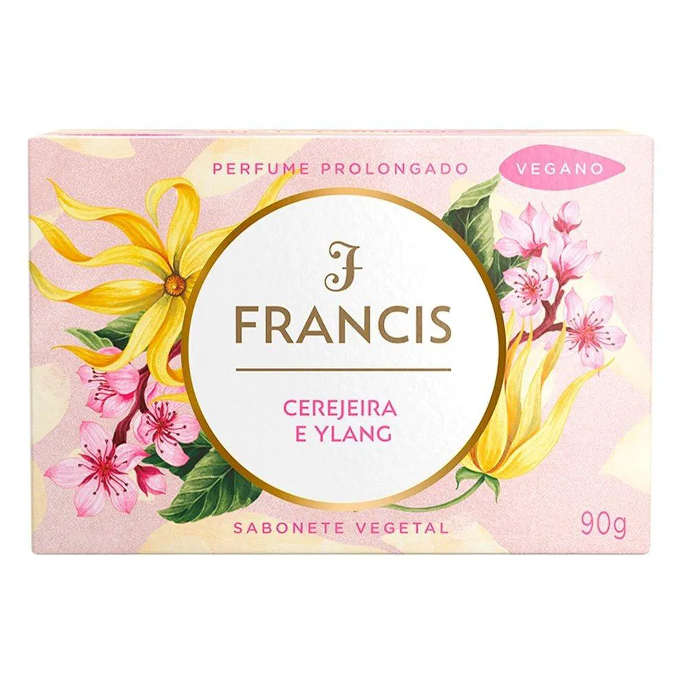 Sabonete Francis Luxo Cerejeira e Ylang 90g - Embalagem com 12 unidades