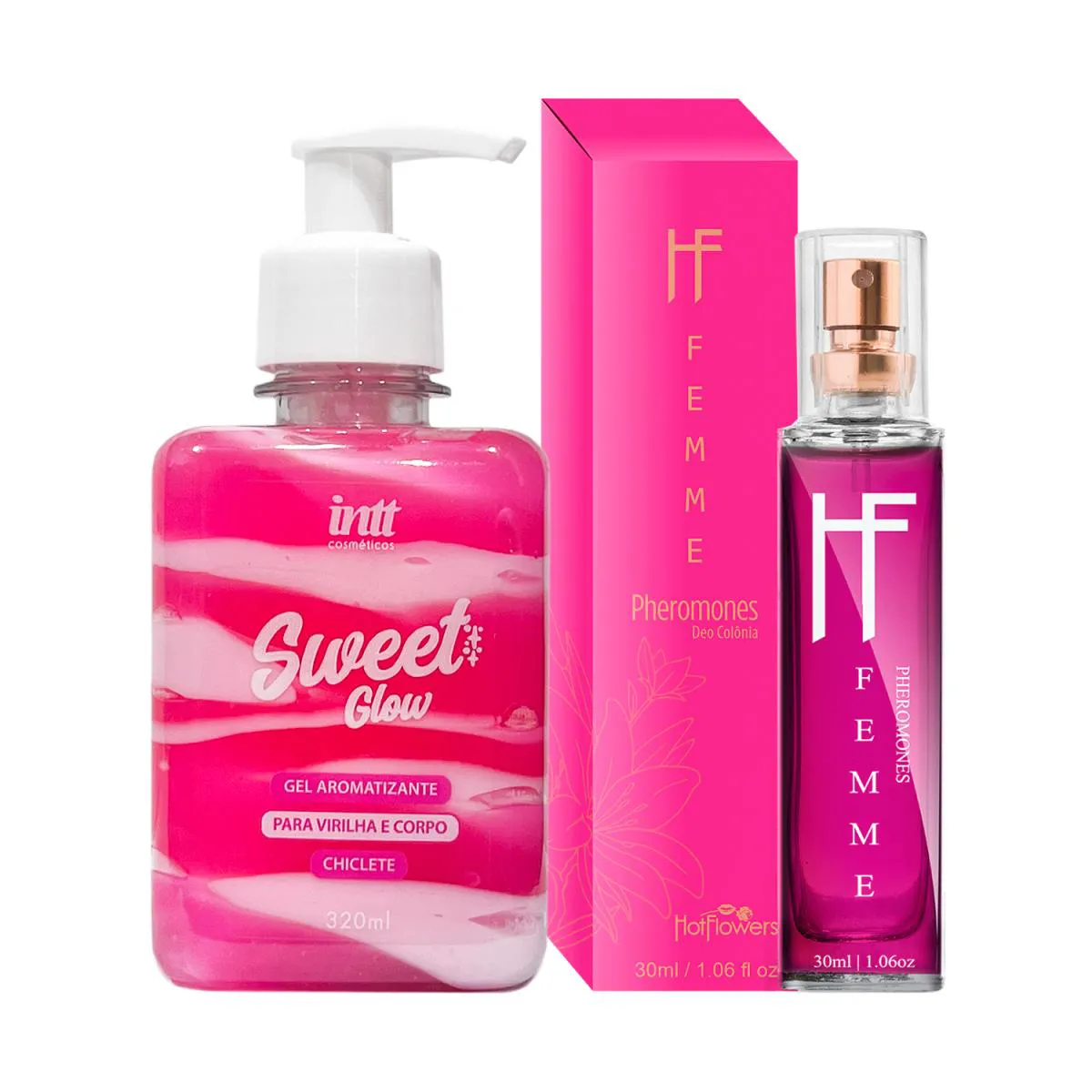 Kit Skincare Sweet Glow Hidratante e Perfume Chiclete