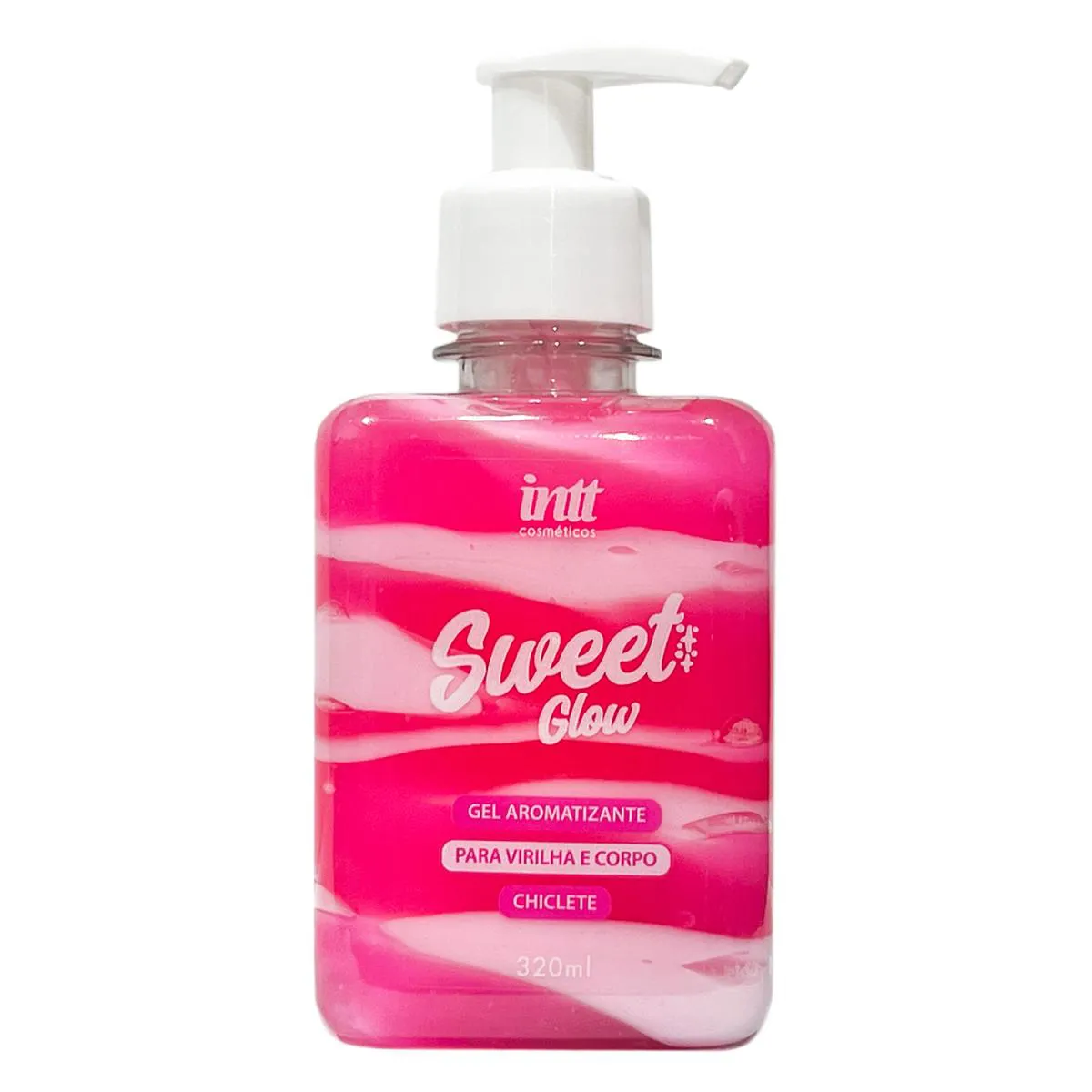 Sweet Glow Hidratante Aveludado Comestível para Região Pélvica e Virilha Chiclete 320ml
