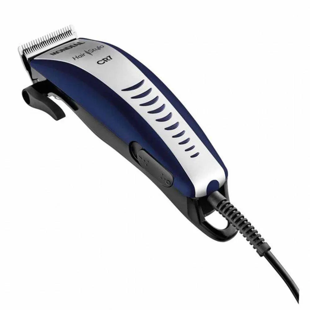 Cortador de Cabelo Mondial Cr07 8910-02 Azul com Prata 220v