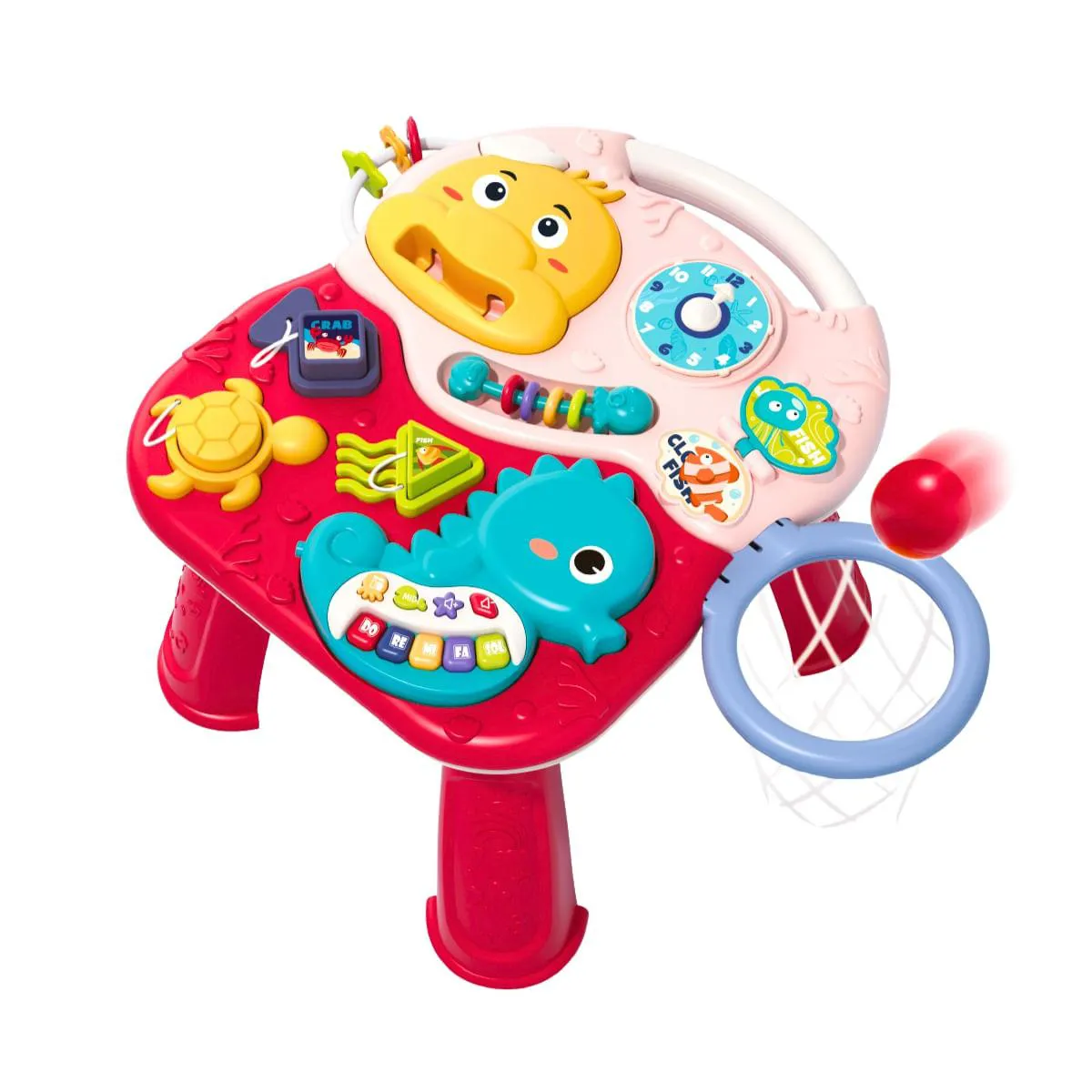 Mesa de Atividades Infantil Educativa 2 em 1 Ocean Maxi Baby Vermelha