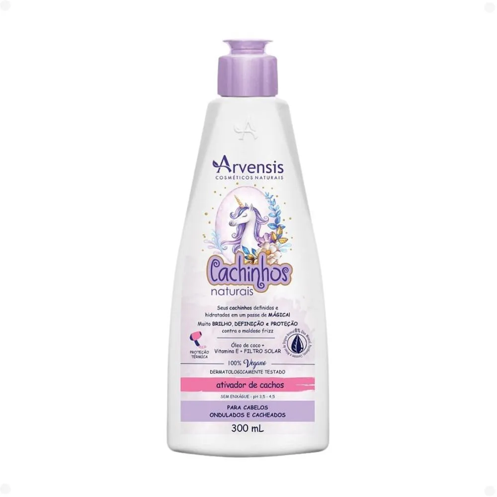 Ativador de Cachos Arvensis Cachinhos Naturais Cabelos Ondulados e Cacheados 300ml