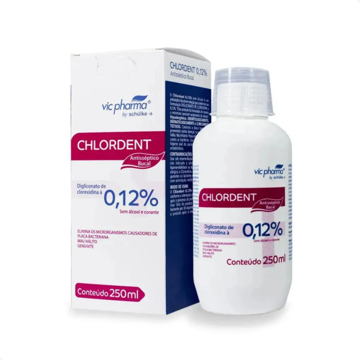 Enxaguante Bucal Antisséptico Chlordent 0,12% 250Ml da Vic Pharma