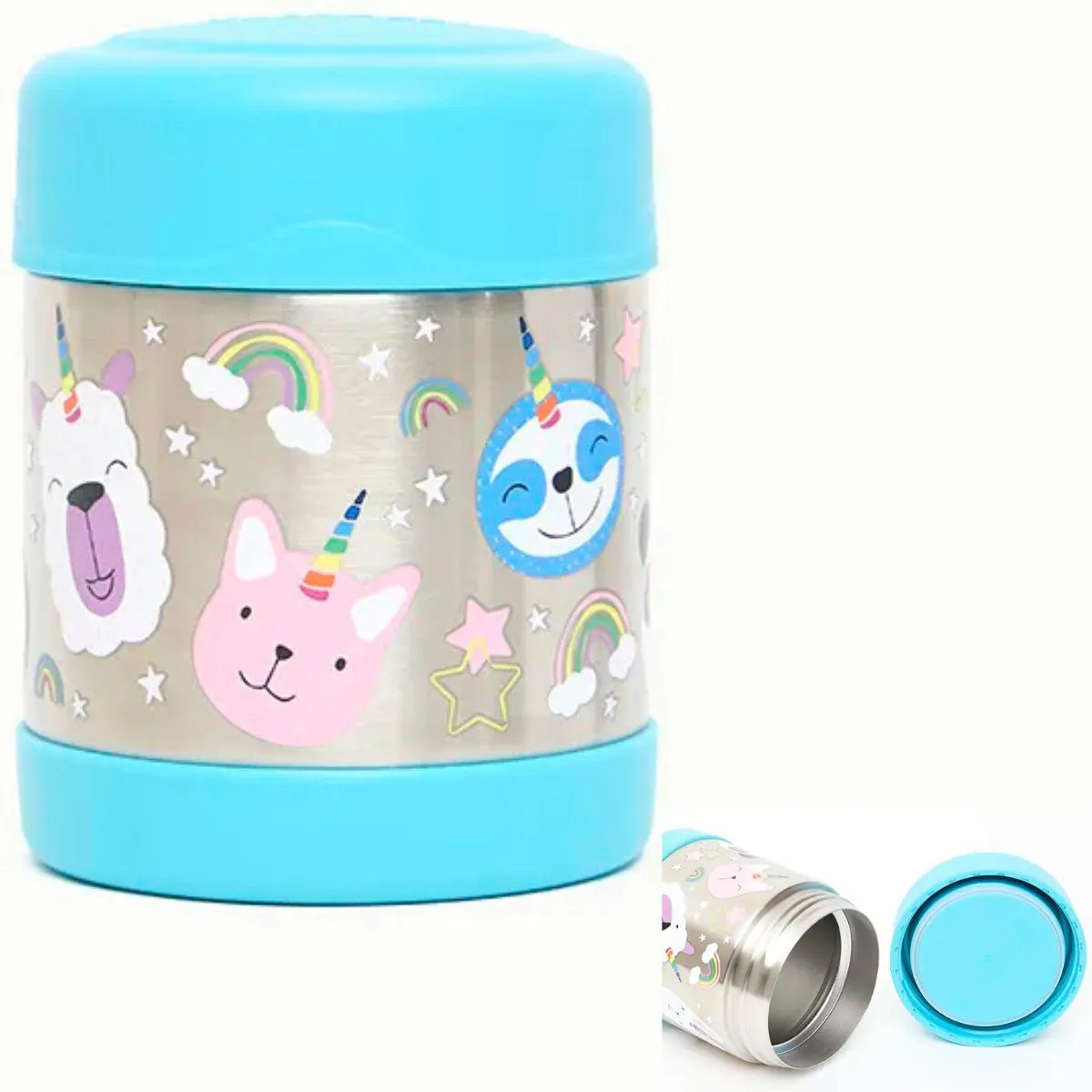 Pote Térmico Funtainer Unicornio Colorido - 290 Ml - Thermos