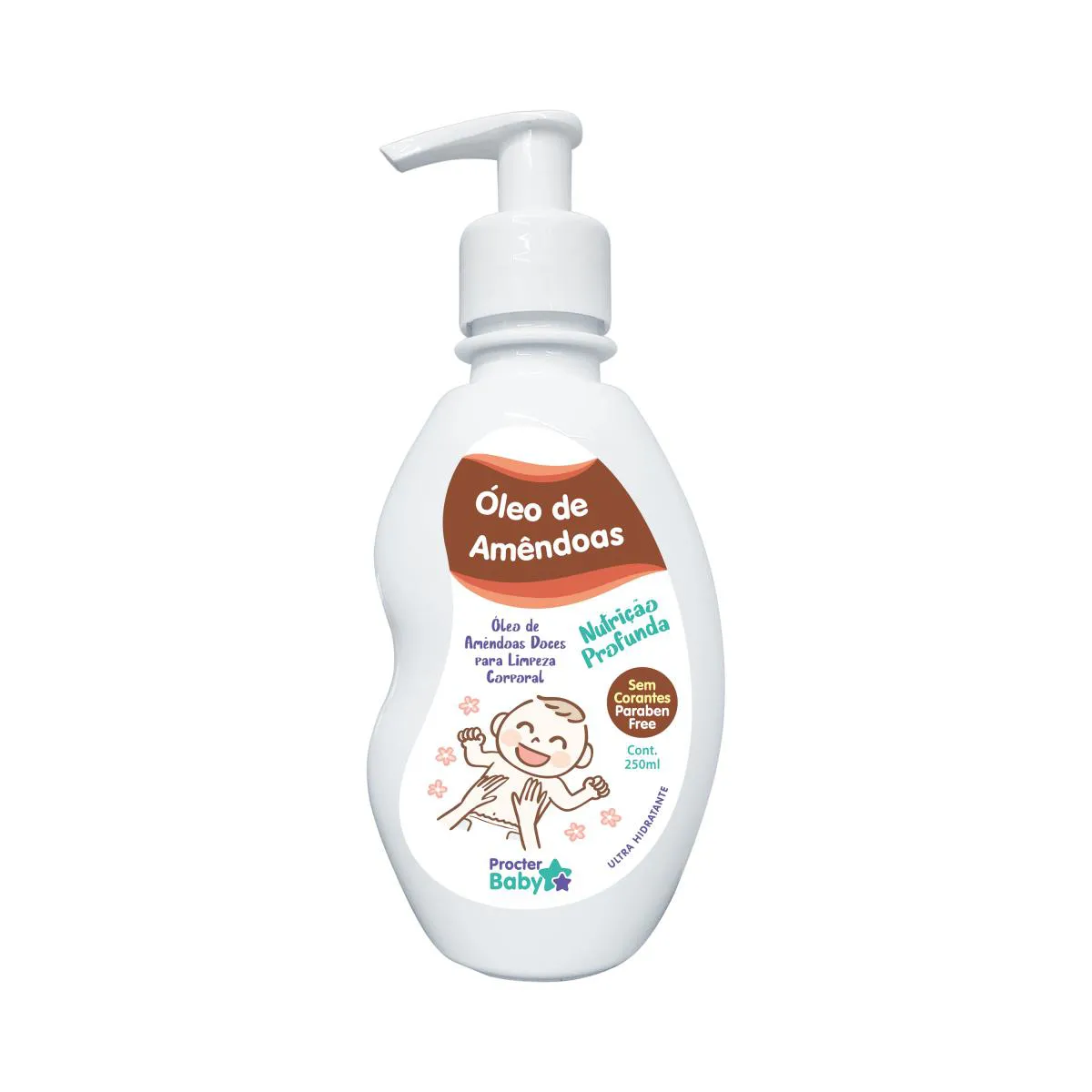 Óleo de Amêndoas Doce para Bebês - 250ml - Procter Baby