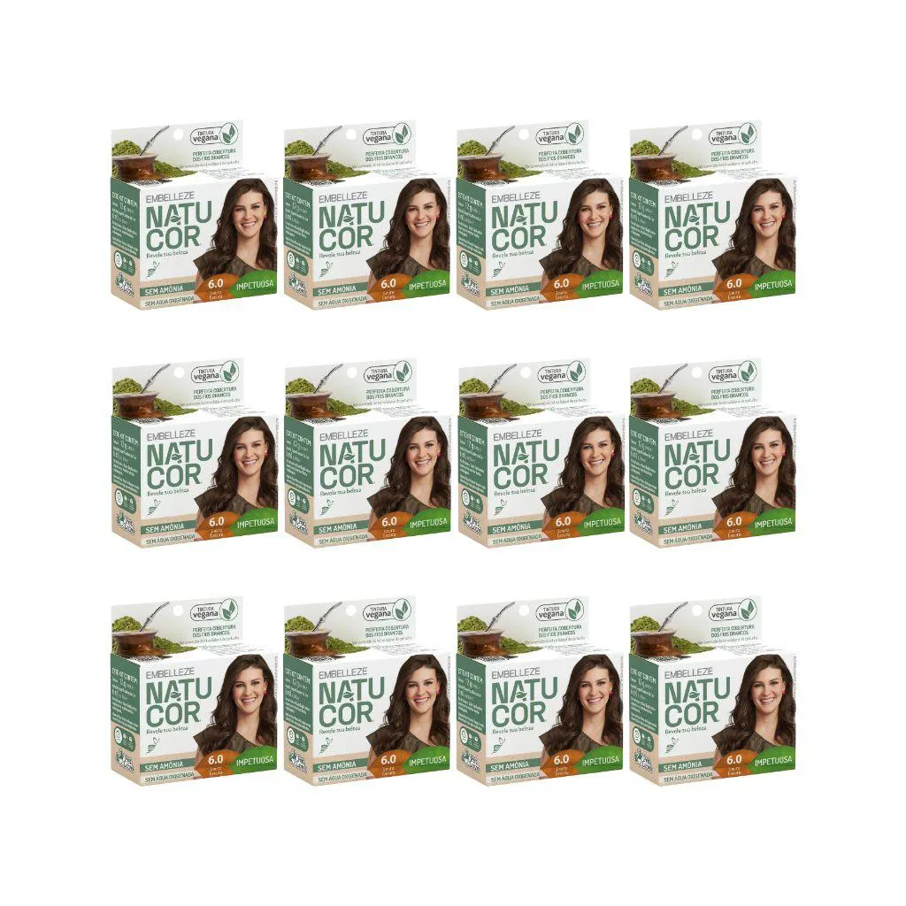 Coloraçao Natucor 6.0 Louro Escuro - Kit C / 12un