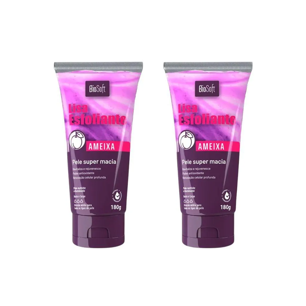 Creme Esfoliante Soft Hair 180g Ameixa - Kit C / 2un