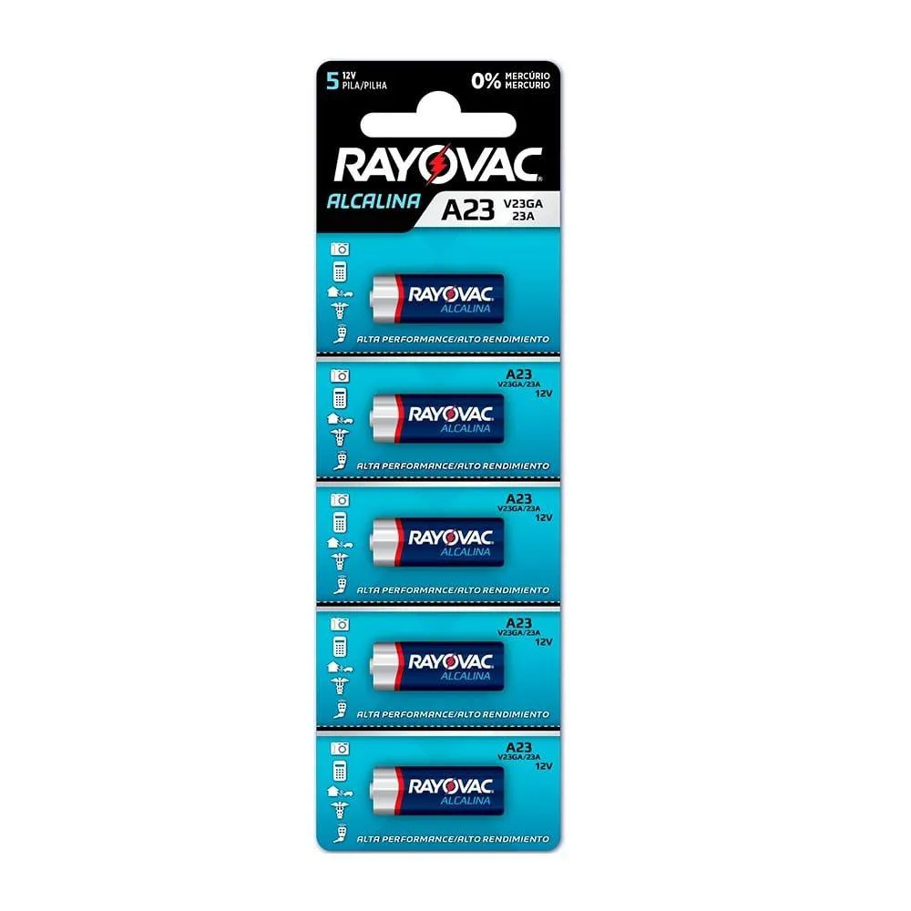 Pilha Rayovac Alcalina V23ga-5 12v - Embalagem C/ 5 unidades