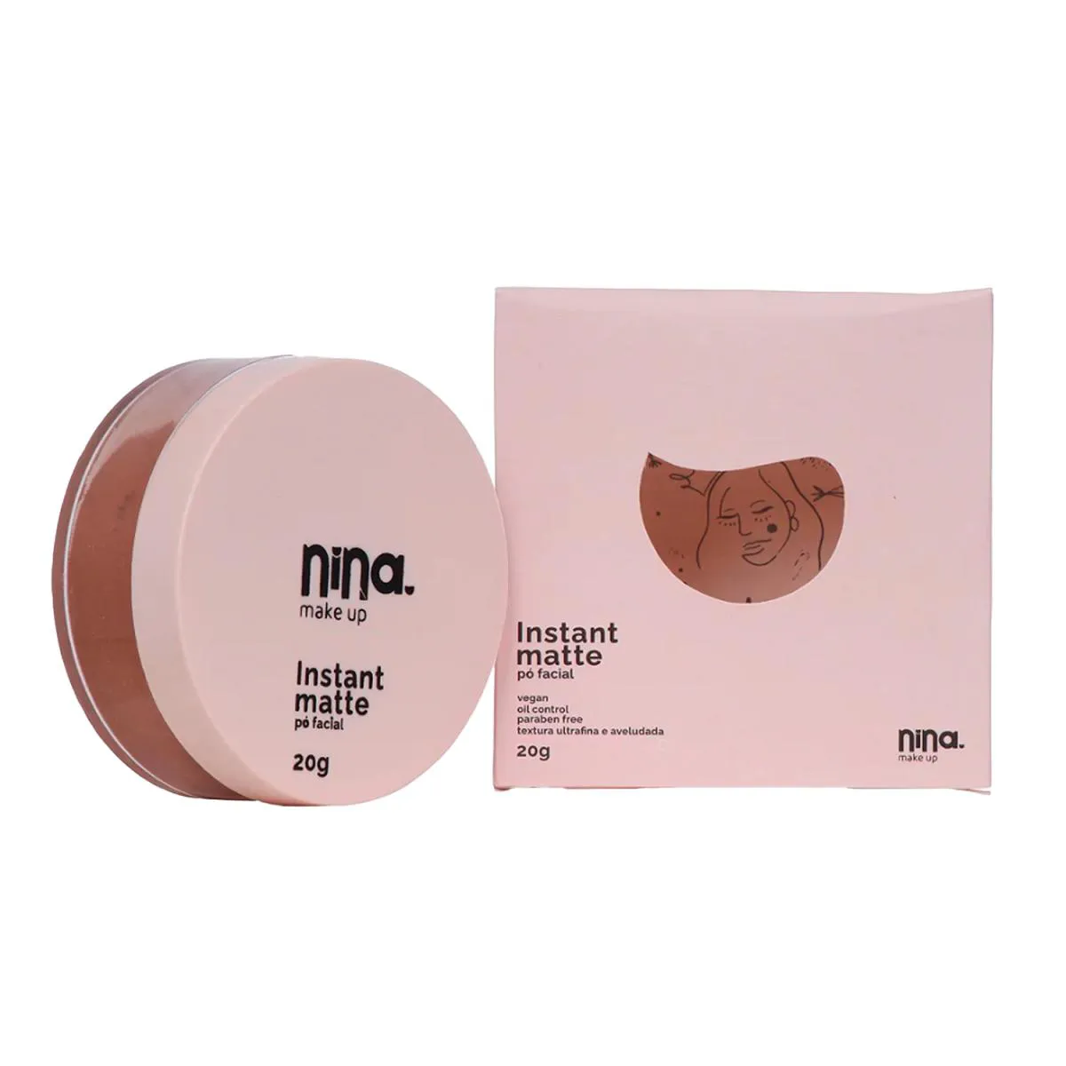 Nina Make Up Instant Matte Pó Facial Cor 03