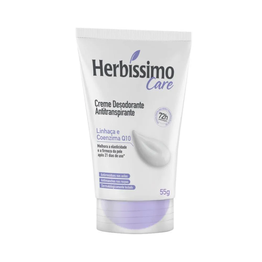 Desodorante Cremoso Herbíssimo Care Linhaça e Coenzima Q10 55g