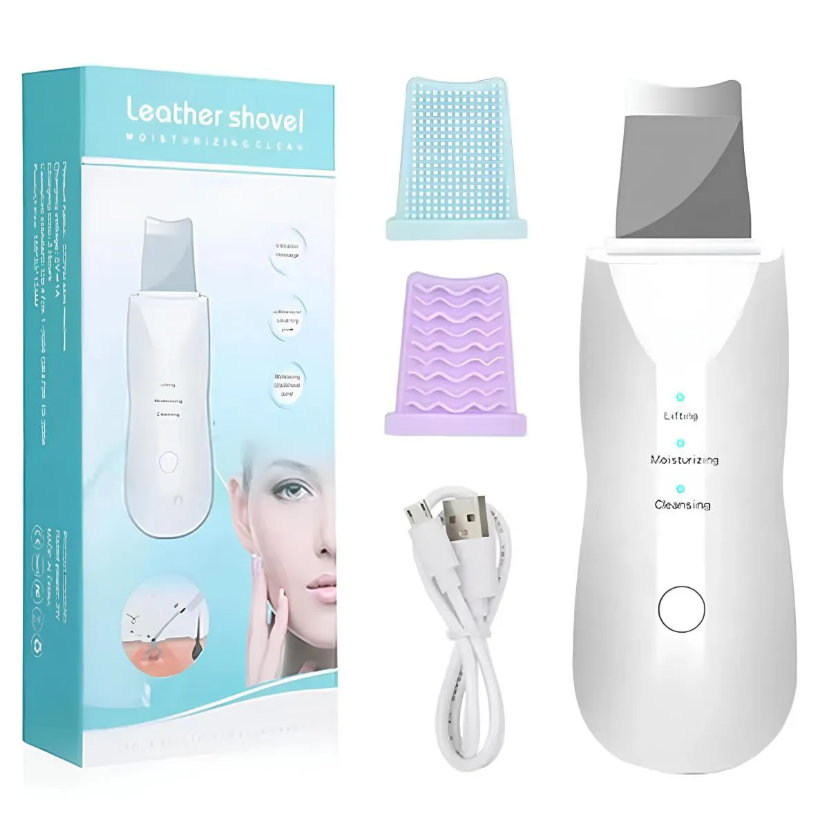 Aparelho De Peeling Esfoliante Ultrassônico Skincare Limpeza Facial