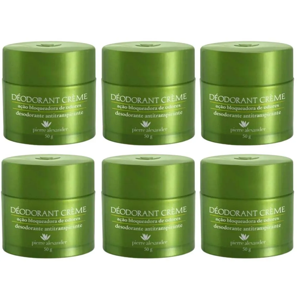 Kit Pierre Alexander Desodorante Creme Bloqueador 50g C/6 unidades